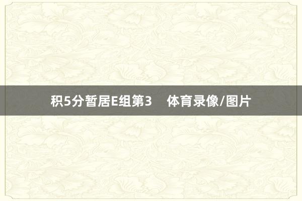 积5分暂居E组第3    体育录像/图片