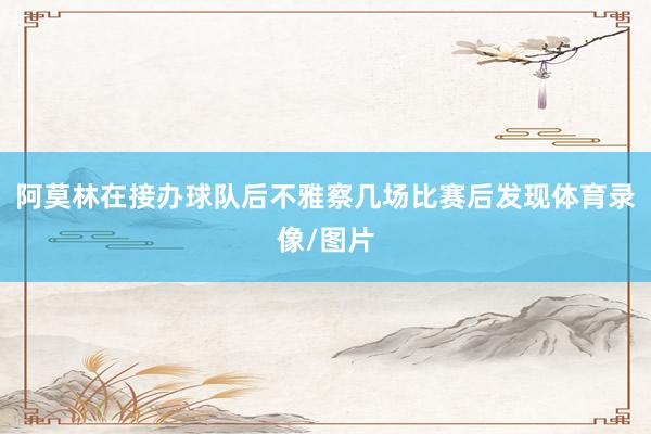 阿莫林在接办球队后不雅察几场比赛后发现体育录像/图片