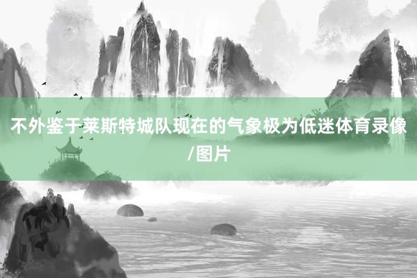 不外鉴于莱斯特城队现在的气象极为低迷体育录像/图片