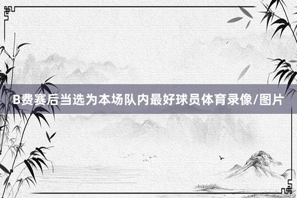 B费赛后当选为本场队内最好球员体育录像/图片