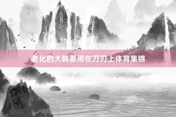 老化的大韩要用在刀刃上体育集锦
