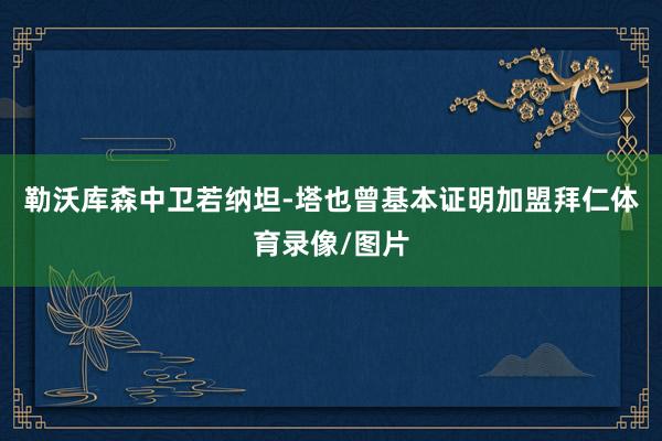 勒沃库森中卫若纳坦-塔也曾基本证明加盟拜仁体育录像/图片