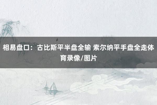 相易盘口：古比斯平半盘全输 索尔纳平手盘全走体育录像/图片