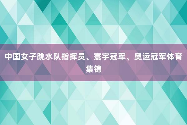 中国女子跳水队指挥员、寰宇冠军、奥运冠军体育集锦