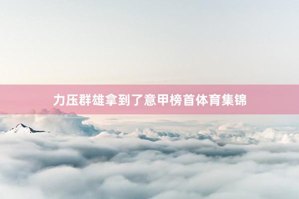 力压群雄拿到了意甲榜首体育集锦