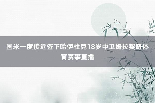 国米一度接近签下哈伊杜克18岁中卫姆拉契奇体育赛事直播