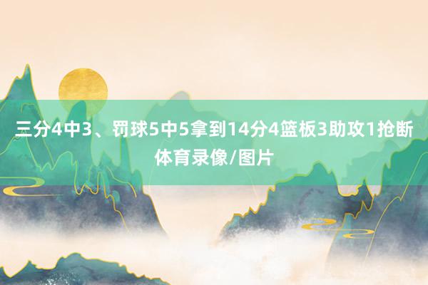 三分4中3、罚球5中5拿到14分4篮板3助攻1抢断体育录像/图片