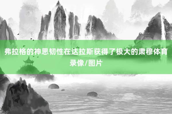 弗拉格的神思韧性在达拉斯获得了极大的肃穆体育录像/图片