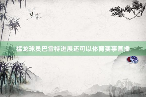 猛龙球员巴雷特进展还可以体育赛事直播