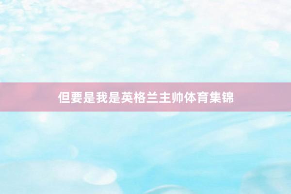 但要是我是英格兰主帅体育集锦
