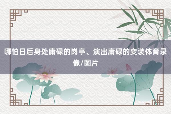 哪怕日后身处庸碌的岗亭、演出庸碌的变装体育录像/图片