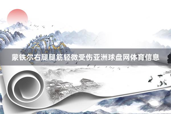 蒙铁尔右腿腿筋轻微受伤亚洲球盘网体育信息